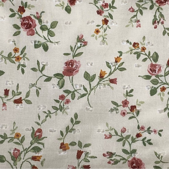 Arula Tiered Maxi Skirt 2X Ivory Pink Floral Eyelet Casual Country Cottage New - Picture 8 of 8